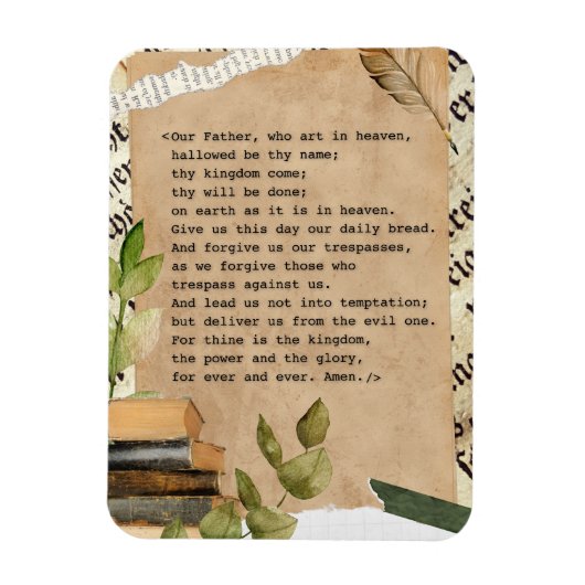 父は…ザロードズ祈りの言葉 マグネット (縦)