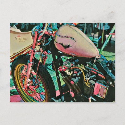 父へのバイクギフト ポストカード (正面)