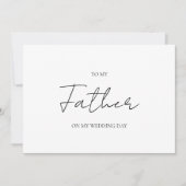 父へのミニマル結婚式の日パパカード 招待状 (正面)