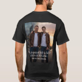 父への愛の記念Tシャツ Tシャツ (裏面)