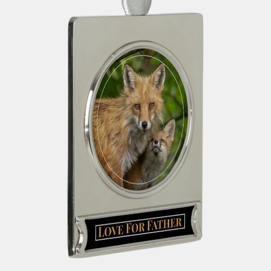 父への愛 シルバープレートバナーオーナメント (右)