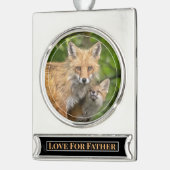 父への愛 シルバープレートバナーオーナメント (左)