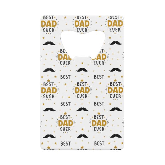 父への贈り物最高のパパEver Black金ゴールド クレジットカード栓抜き (正面)