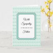 父またはだれでものための悔やみや弔慰の哀悼の言葉挨拶 カード (黄色い花)