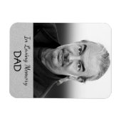 父または祖父のためのシルバーフォトメモリアムマグネット マグネット (横)