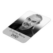 父または祖父のためのシルバーフォトメモリアムマグネット マグネット (左側)