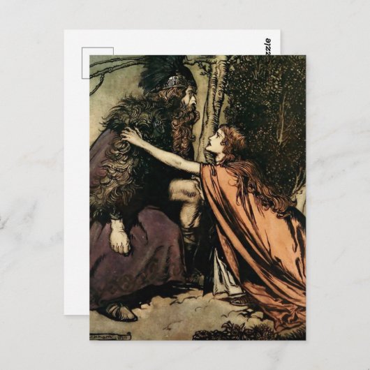 『父よ父よ汝を病む』 Arthur Rackham ポストカード (正面/裏面)