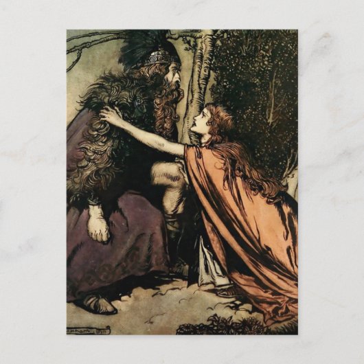 『父よ父よ汝を病む』 Arthur Rackham ポストカード (正面)