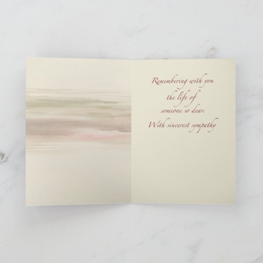 父を亡くした日の追悼 カード (内部)