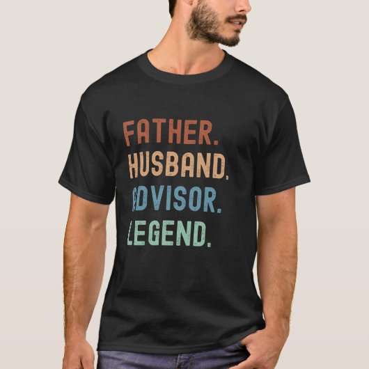父アドバイザー伝説の父の日 Tシャツ (正面)