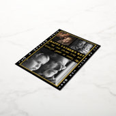 父エレガントの日の写カスタム真・金ゴールド 箔シーズンポストカード (回転した状態)