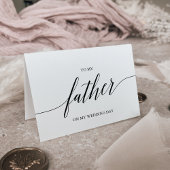 父エレガントの書の黒結婚字 カード