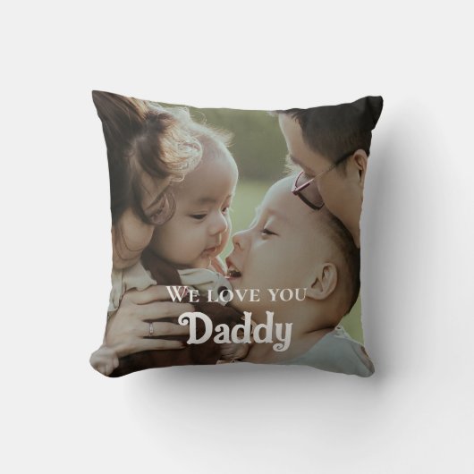 父カスタマイズの日愛するパパの写真 クッション (正面)
