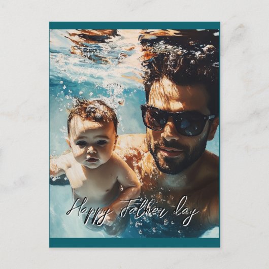 父カスタムと息子のはがきの写真1枚 ポストカード (正面)