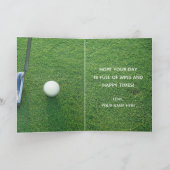 父カスタムの日のゴルフグリーティングカード カード (内部)