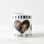 父カスタムの日のハート型フォトギフト コーヒーマグカップ (中央)