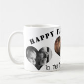 父カスタムの日のハート型フォトギフト コーヒーマグカップ (左)