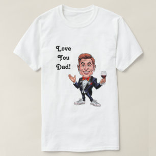 父カスタムの日のパパと息子の風刺 Tシャツ