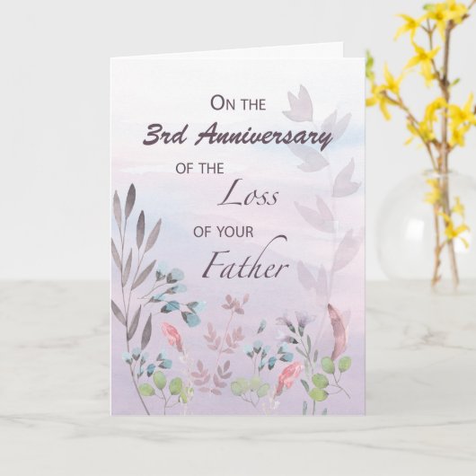 父カスタム3周年 カード (黄色い花)