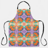 父カラフルの日のオレンジ エプロン (正面)