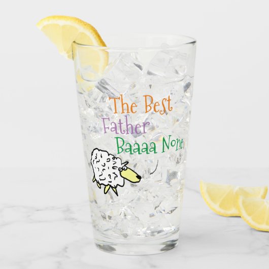 父ガラスのための最高の羊のデザイン タンブラーグラス (アイス正面)