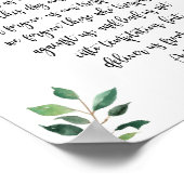 父キリスト教祈りの言葉プリント書 ポスター (角)