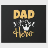 父ギフトパパお前は英雄 ラッピングペーパー (フラット)