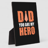 父ギフト |パパあなたは私のヒーロー フォトプラーク (側面)
