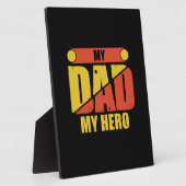 父ギフト |マイパパマイヒーロー フォトプラーク (側面)