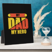 父ギフト |マイパパマイヒーロー フォトプラーク (側面)