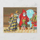 父クリスマスと彼の小さな友人 シーズンポストカード (正面)