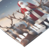 父クリスマスはトナカイとポーズをとっていた。 テーブルクロス (アングル)