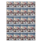 父クリスマスはトナカイとポーズをとっていた。 テーブルクロス (正面)