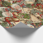 父クリスマスコラージラッピング紙 ラッピングペーパー (角)