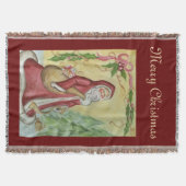 父クリスマスサンタブランケット装飾ギフト スローブランケット (正面)