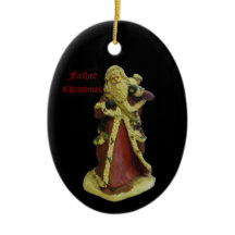 父クリスマスセラミックオーナメント