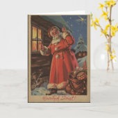 父クリスマスポーランドカード カード (黄色い花)