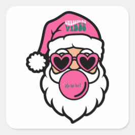 父クリスマスメリークリスマスステッカー スクエアシール