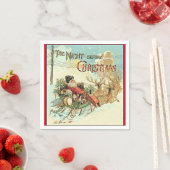 父クリスマスヴィンテージサンタクロース スタンダードカクテルナプキン (インサイチュ)