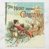 父クリスマスヴィンテージサンタクロース ワインラベル (シングルラベル)