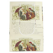 父クリスマスヴィンテージブックサイドオールドレタリング ミディアムペーパーバッグ (裏面)