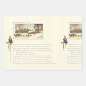 父クリスマスヴィンテージブックサイドオールドレタリング ラッピングペーパーシート (正面3)