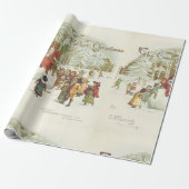 父クリスマスヴィンテージブックサイドオールドレタリング ラッピングペーパー (アンロールド)