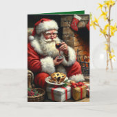 父クリスマス1 カード (黄色い花)