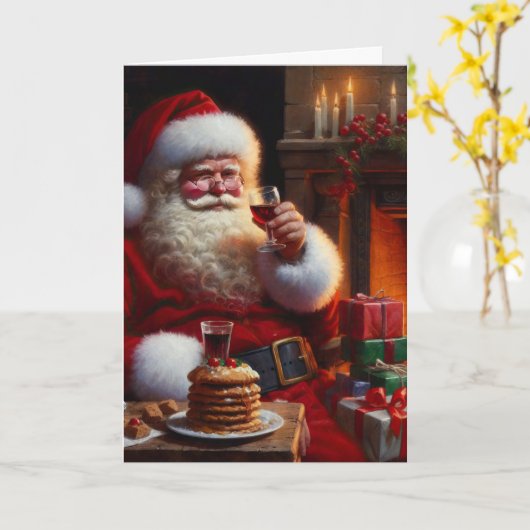 父クリスマス2 カード (黄色い花)