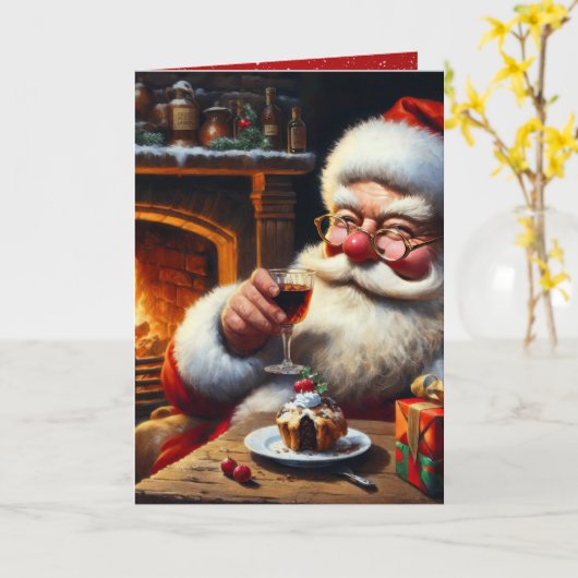 父クリスマス3 カード (黄色い花)