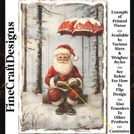 父クリスマス、マグカップ、本、カスタムAZ1デコページ 薄葉紙