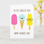 父クールポップ・アートのの日まで カード (黄色い花)