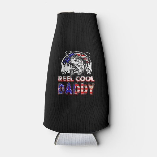 父クール父の日のリールDADDY魚釣りギフト ボトルクーラー (正面)
