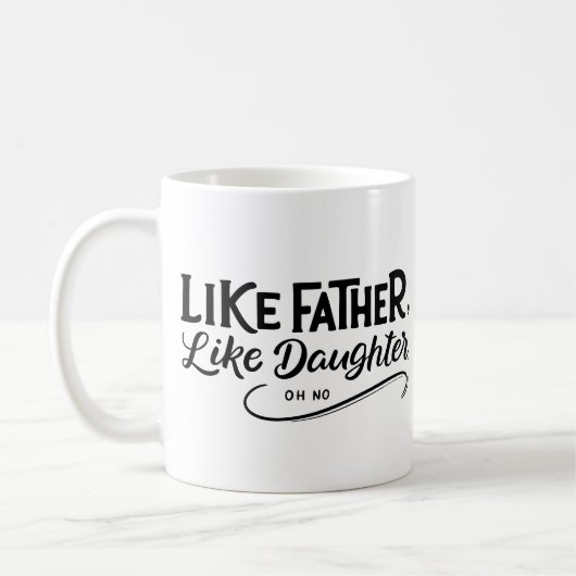 父シンプル様の娘のような写真 コーヒーマグカップ (左)